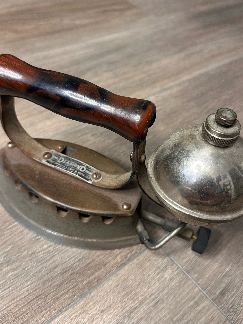 Antique Diamond self heating iron